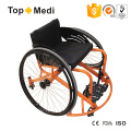 Silla de ruedas deportiva de baloncesto manual de aluminio para minusválidos